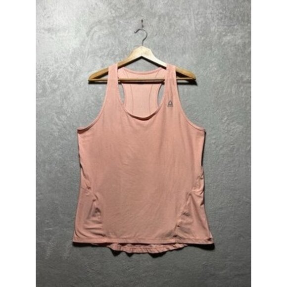 Reebok Women's Plus XXL Active Racerback Tank Top Blush Pink Peach - Picture 1 of 5